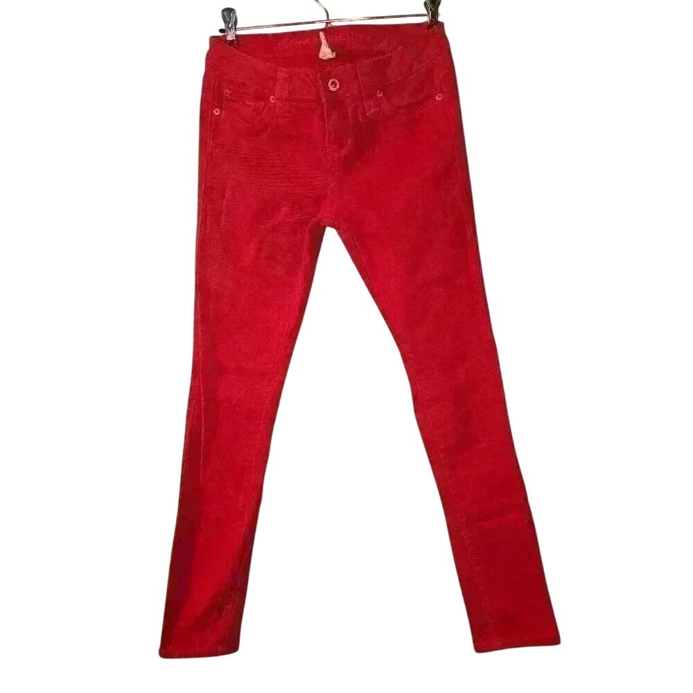 Blue Asphalt Womens Red Skinny Jeans Size 5 Regular S901 Stretch Denim Mid‎ Rise